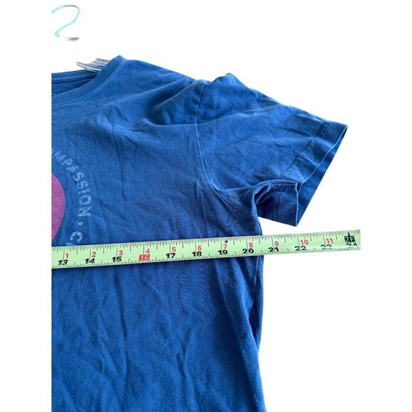 Life Is Good Mens Crusher Tee Courage Compassion Love Navy Blue M - Picture 6 of 7